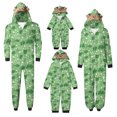 thumbnail image 3 of Odeerbi Christmas Onesie Pajamas for Family Holiday Sleep Jumpsuit Long Sleeve Family Christmas Pajamas Matching Sets Mom Fashion Lattice Print Plush Jumpsuit Sleepwear PJs Set Green, 3 of 6