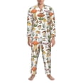 thumbnail image 3 of Sikiie Mushrooms Mens Pajama Set, Soft Warm Long Sleeve Sleepwear, Cozy Button-Down Pjs for Men-Large, 3 of 7