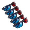 thumbnail image 1 of 5x Red And Blue Anaglyph Dimensional 3d Vision Glasses For Tv Movie Game Dvd, 1 of 5