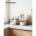 thumbnail image 5 of 4 Pack Cabinet Shelf Organizers, Kitchen Counter Shelves, Spice Racks, Rustic Brown Black, 5 of 8