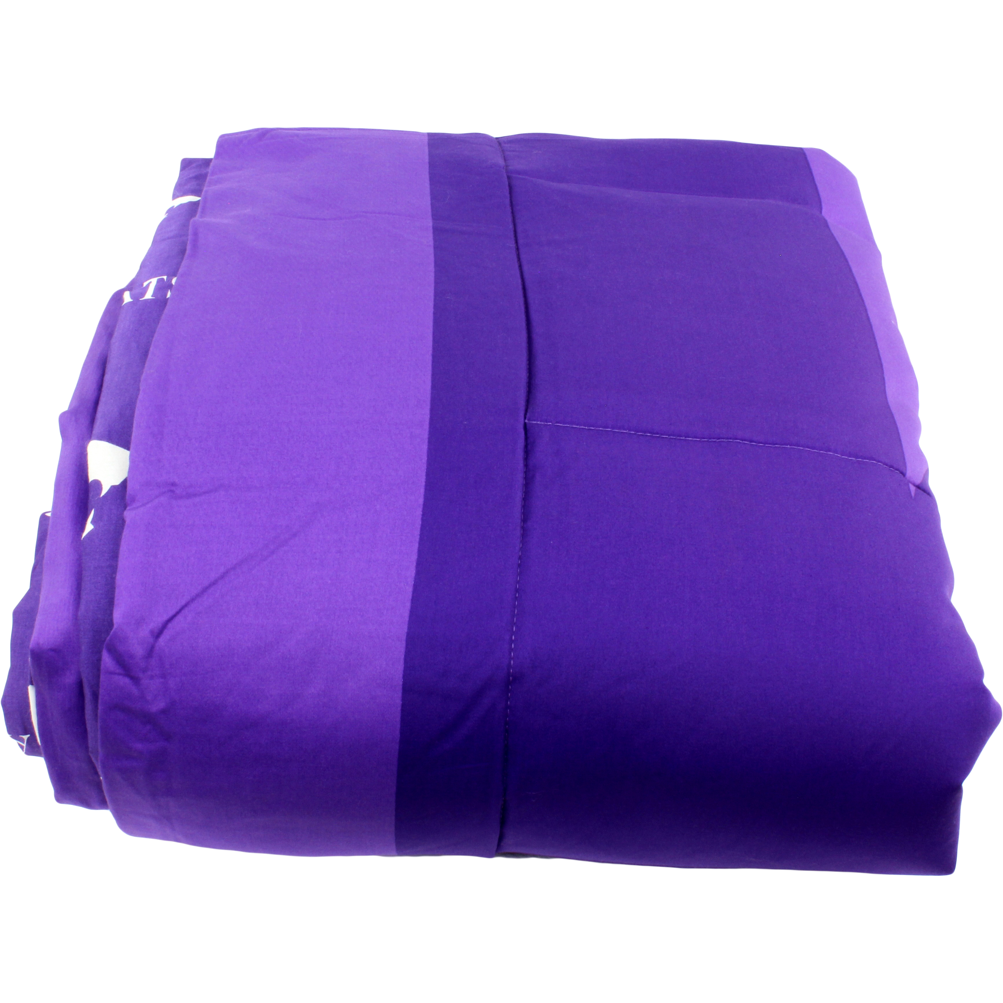 Kansas State Wildcats 3 Pc Reversible Cotton Comforter Set, 1 Comforter, 2 Shams, King