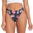 thumbnail image 1 of Balery Breast Cancer Awareness1 Tangas de Algodón para Mujer con Estampado – Ropa Interior Sexy, Transpirable, G-string-X-Small, 1 of 6