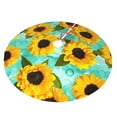 thumbnail image 2 of Kll 36" Christmas Tree Skirt Yellow Sunflowers With Green Leaves Xmas Tree Skirts Mat For New Year Xmas Holiday Party Indoor Outdoor Home Decoration, 2 of 9