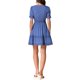 thumbnail image 3 of Vestido Casual Mini de Manga Abullonada con Escote en V y Cintura Elástica para Mujeres INSPIRE CHIC en Gris Azul XL, 3 of 6