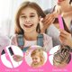 thumbnail image 3 of Set of 3 Sleek Bun Brushes - Perfect for Sleek Braids, Teasing, and Hair Styling - Pink, 3 of 5