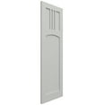 thumbnail image 2 of Ekena Millwork 12"W x 27"H True Fit PVC San Miguel Mission Style Fixed Mount Shutters, Hailstorm Gray (Per Pair - Hardware Not Included), 2 of 9