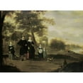 thumbnail image 2 of Jacques Muller 14x11 Gold Ornate Wood Frame and Double Matted Museum Art Print Titled - The Family of Preacher Reinier Halma in Langerak on the Lek (1652), 2 of 4