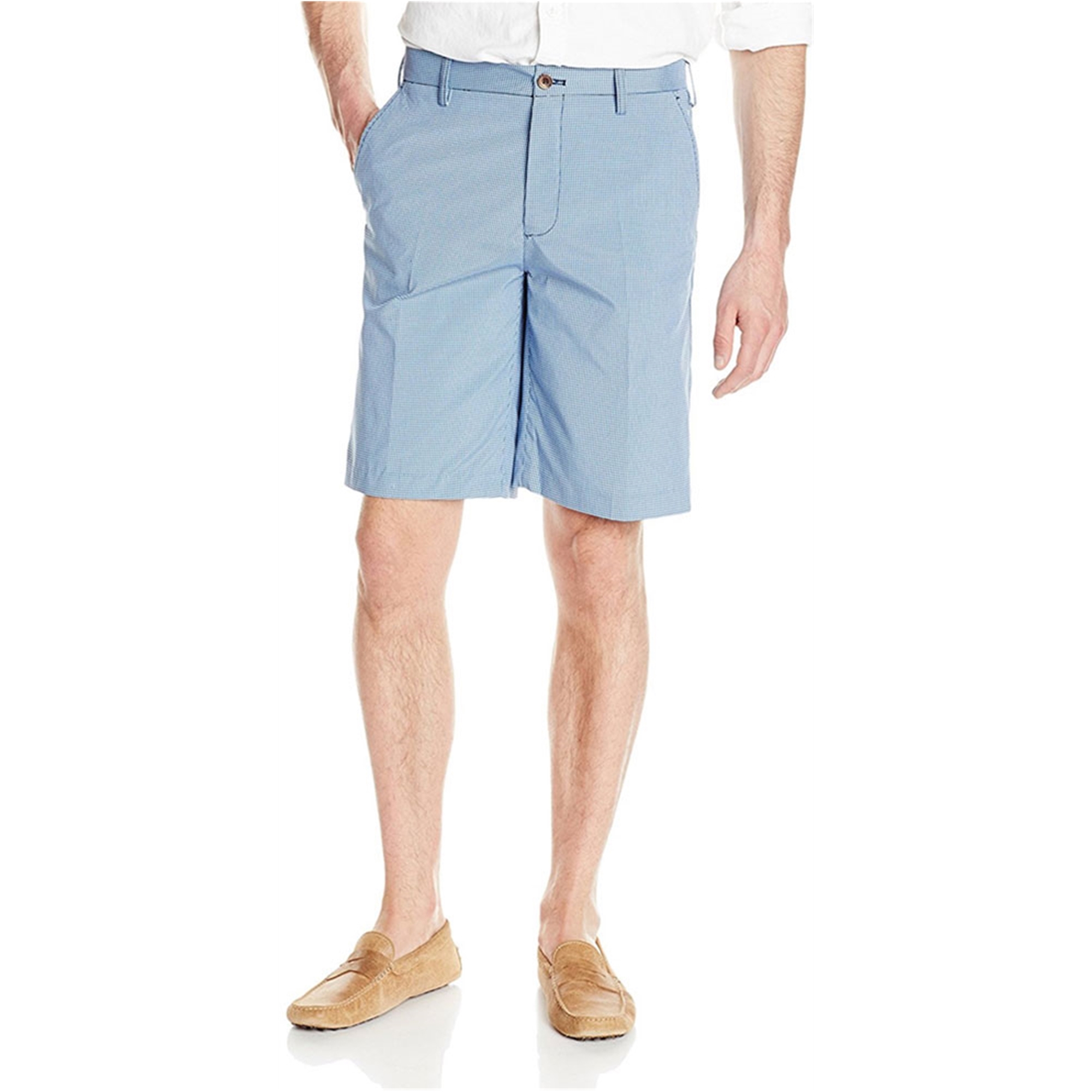 blue walking shorts