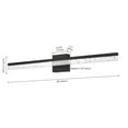 thumbnail image 4 of JONATHAN Y Mario 30" 1-Light Modern Contemporary 360-Degree Rotatable Iron/Seeded Acrylic Integrated LED Vanity Light, Black/Clear, 4 of 9
