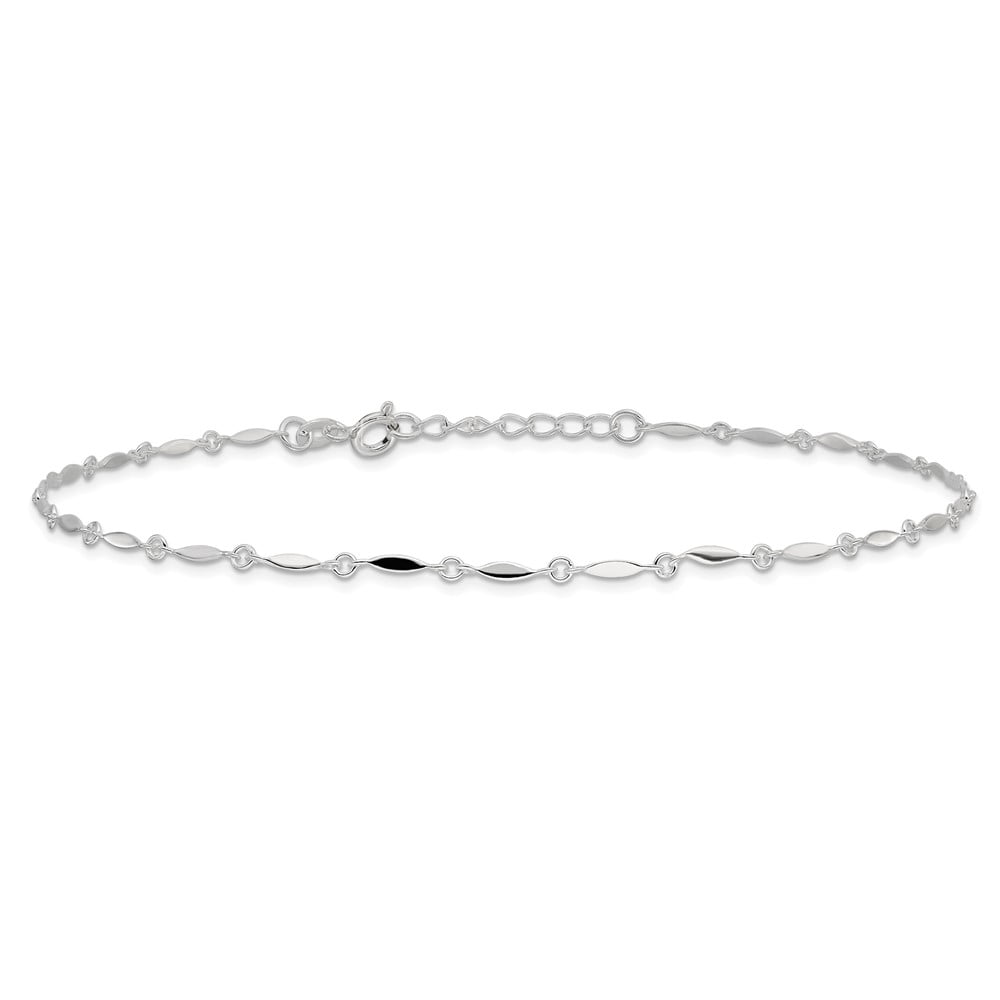 Sterling Silver 9in Plus 1in ext. Anklet