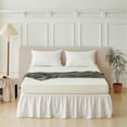 thumbnail image 5 of Bed Skirt King Size, Ruffled Bed Skirt with Split Corners, Bed Skirts 14 Inch Drop, Bed Skirting with Platform, White, 14'' King, 5 of 7