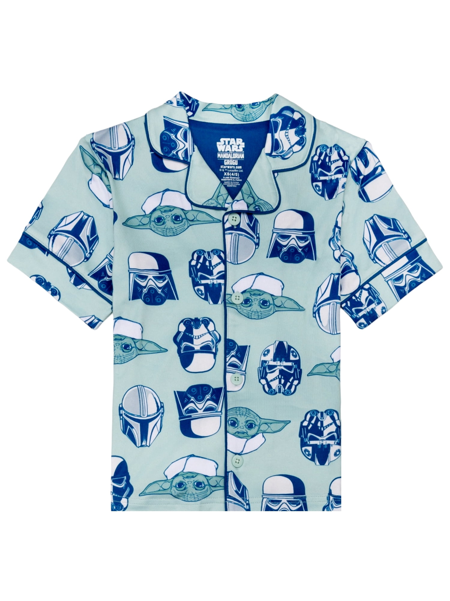 Star Wars Boys Short Sleeve Coat and Pant Pajama Set, 2-Piece, Sizes 4-12