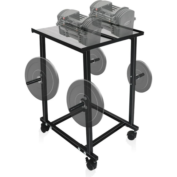 Dumbbell Stand & Weight Plate Tree – Steel Dumbbell Rack for 260 LB Compact Dumbbell Rack –Adjustable Power Block Dumbbell Holder W/Plate Peg,– weight rack for home gym