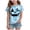 Blue, variant on KPOPLK Girls Halloween T Shirt Cute Tie Dye Graphic Short Sleeve Crew Neck Kids Fall Party Top Size 6-7 Years,Light Green