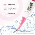 thumbnail image 4 of Easy@Home Basal Body Thermometer: BBT for Fertility Prediction with Memory Recall - Accurate Digital Basal Thermometer for Temperature Monitoring with Premom App - EBT-018 (Pink), 4 of 10