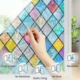thumbnail image 7 of DF Stained Glass Window Film,Static Cling Window Privacy Film Decorative UV Sun Blocking Non-Adhesive Glass Window Covering for Home Bathroom, 23.62"x78.74", 7 of 7