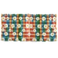 thumbnail image 7 of Yayeee Kitchen Curtains Tier Set of 2 Light Filtering 57"x24" Over Sink Window Panels, Green Checkered Daisy, 7 of 7