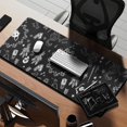 thumbnail image 2 of Long Mouse Pads for Desk,Black Gothic Skull Cat Pattern Desk Mats on Top Of Desks, Desk Mouse Pad Extra Large with 3mm Non-Slip Base and Stitched Edge for Gaming,Office,Work,Home 35.4"x15.7", 2 of 6