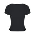 thumbnail image 3 of Posijego Womens Summer Tops Fashion Short Sleeve T Shirts for Women Going out Crop Tops Slim Shirts, 3 of 4