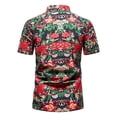 thumbnail image 4 of Camisa de manga corta con botones y solapa con estampado hawaiano para hombre Pompotops  oipoqjl47988, 4 of 9