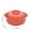 Orange, variant on Microwave Safe Bowl with Lid, Ribbed Plastic Soup Bowl with Handles, BPA Free Microwave Ramen Noodle Bowl, Dishwasher Safe Cereal Bowl for Kitchen, College Dorm, Office, Home Use