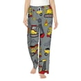 thumbnail image 2 of Picia Funny Construction Womens Soft Woven Cotton Elastic Waistband Sleep Pajama Pant Lounge Sleep Pant With Pockets And Drawstring-XX-Large, 2 of 9