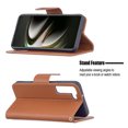 thumbnail image 4 of Allytech Galaxy S22 Case, Wallet Case for Galaxy S22, PU Leather with Lanyard Kickstand Shockproof Wrist Strap Shock Absorption Cards Holder Wallet Case Cover for Samsung Galaxy S22, Brown, 4 of 5
