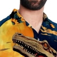 thumbnail image 5 of Crocodile Starry Sky Sunflower Men's Hawaiian Button Down Short Sleeve Casual Printed Summer Beach Unisex Shirt, 5 of 6