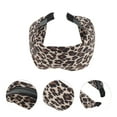 thumbnail image 3 of Unique Bargains 1 Pc Cute Leopard Print Wide Side Headbands for Women Brown, 3 of 6