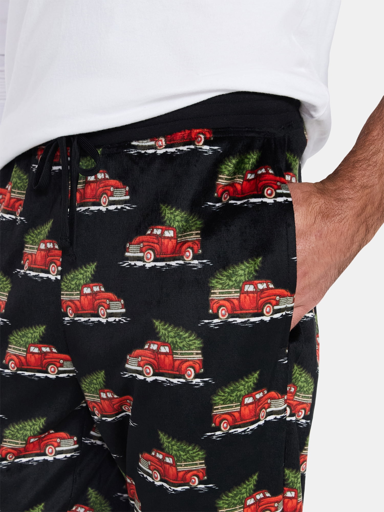 Men's Christmas Print Fleece Jogger Sleep Pants from Holiday Time, Sizes S-2XL