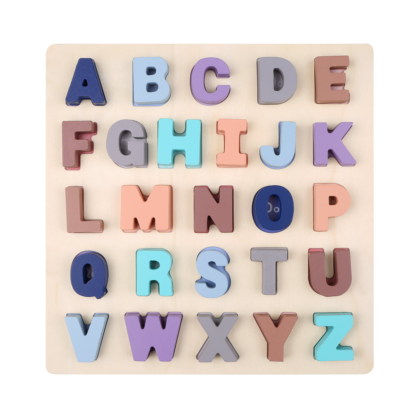 Wood Kid's Learning Toy Sand Alphabet Tracing Puzzle Memory NEW Ages 3 
