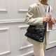 thumbnail image 2 of Sywqhk Bolso Bandolera De Cuero Suave Con Entramado De Diamantes Para Mujer (Negro) Sywqhk Para estrenar, 2 of 9