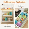 thumbnail image 3 of Lifewit Plastic Lid Organizer, Adjustable Food Storage Container Lid Divider w/ 8 Inserts & 21 Compartments, Plastic Lid Holder for Cabinet, Pantry, Extra Large 13-24", 3 of 11