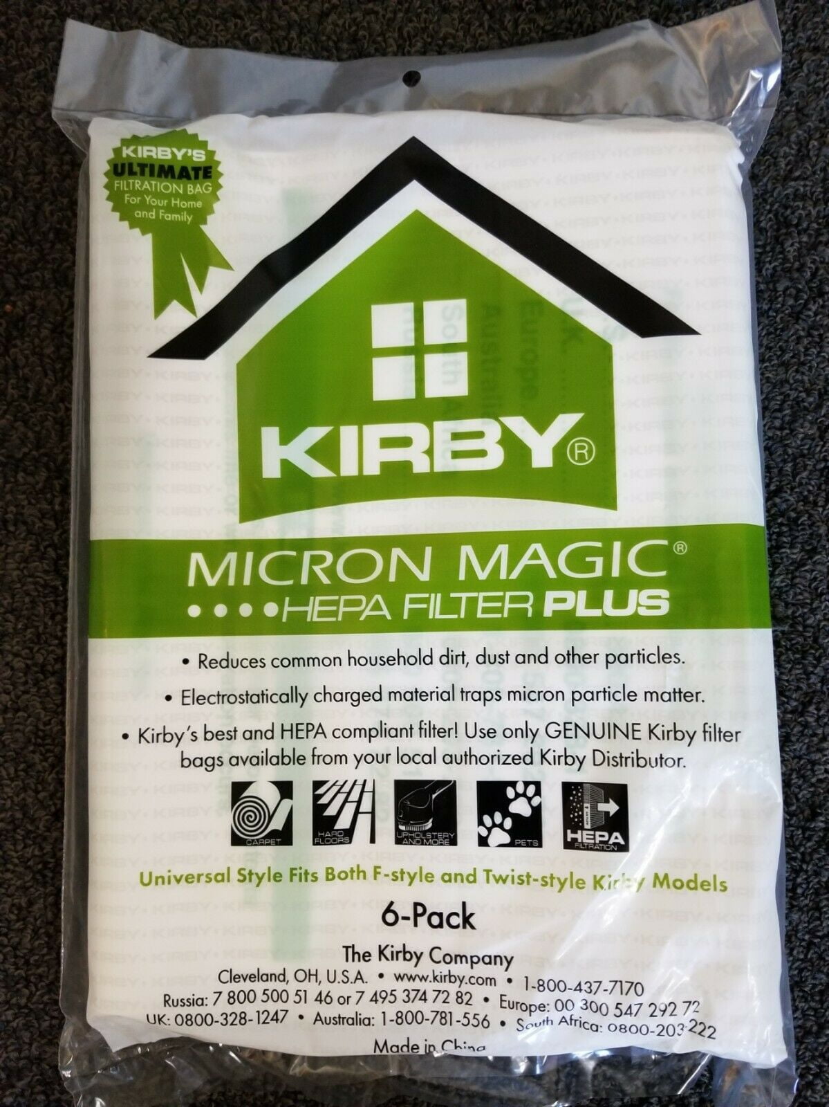 Genuine Kirby bag Avalir Micro Magic Allergen PLUS HEPA 13 20581 Ship from USA 