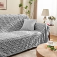 thumbnail image 4 of KMUSET Sherpa Fleece Throw Blanket, 50"X60", Grey Blanket, Flannel Blanket for Sofa, All Season Use, 4 of 7