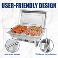 thumbnail image 3 of IMACONE Chafing Dish Buffet Chafer Set 2 Packs 8 Qt. Foldable Rectangular Stainless Steel Chafer Set with 2 Half Size Food Pans, 3 of 9
