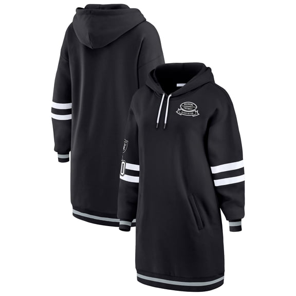 Women's WEAR by Erin Andrews Black Las Vegas Raiders Hoodie Dress