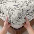 thumbnail image 3 of Twin XL Size Fitted Sheet Set - Natural Trees 2 Piece Bedding Sets 16" Deep Pocket Fitted Sheet with 1 Pillowcases, Colored Birds on Branches Retro Rustic Brushed Microfiber Hotel Luxury Bed Sheets, 3 of 9