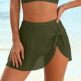thumbnail image 7 of Swimsuit Coverup for Women Wrap Mini Skirt Sarong Solid Color Beach Bikini Cover Ups for Swimwear, 7 of 7