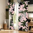 thumbnail image 3 of Manfei Abstract Camouflage Blackout Curtains, Mid Century Camo Window Curtains Pack of 2 (38x45 Each), Pink Olive, 3 of 6