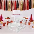 thumbnail image 3 of CUTICATE 2 Tier Serving Tray 2 Layer Fruit Plate Holder Multipurpose Candy Cake Display Stand Wedding Cake Stand for Party Living Room hollow round, 3 of 8