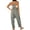 Grey, variant on Baqcunre Women's Zipper Sling Sleeveless V Neck Spaghetti Strap Long Jumpsuit with Two Pockets,Color Beige,Size S-5XL