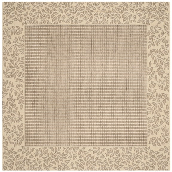 Safavieh Courtyard Regent Oriental Indoor/Outdoor Area Rug, Brown/Natural, 6'7" x 6'7" Square