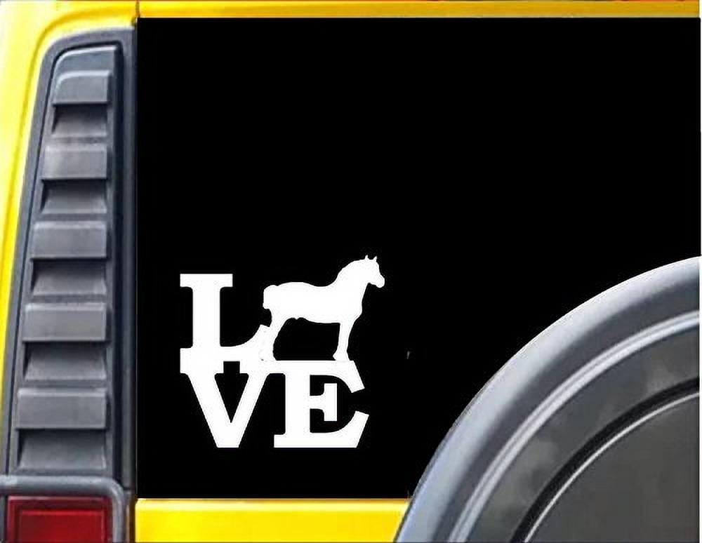 EZ-STIK Ride A Draft Horse Vinyl Decal – 6x6 Inch Die-Cut Sticker For Cars, Windows, Laptops