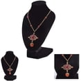 thumbnail image 3 of 3d Velvet Leather Necklace Display Pendant Chain Bust Bracket Jewelry Model Stand, 3 of 4