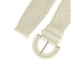 thumbnail image 2 of INSPIRE CHIC Women's Plus Size Wide Woven Waist Belts Braided Belts for Dress Chunky Buckle Cream White 114cm, 2 of 4