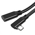 thumbnail image 1 of Cable de Extensión USB-C de 90 Grados, USB 3.2 Gen2, PD 100 W, Transferencia de Datos de 20 Gbps para Transmisión de Monitor, VR 20 cm, 1 of 1