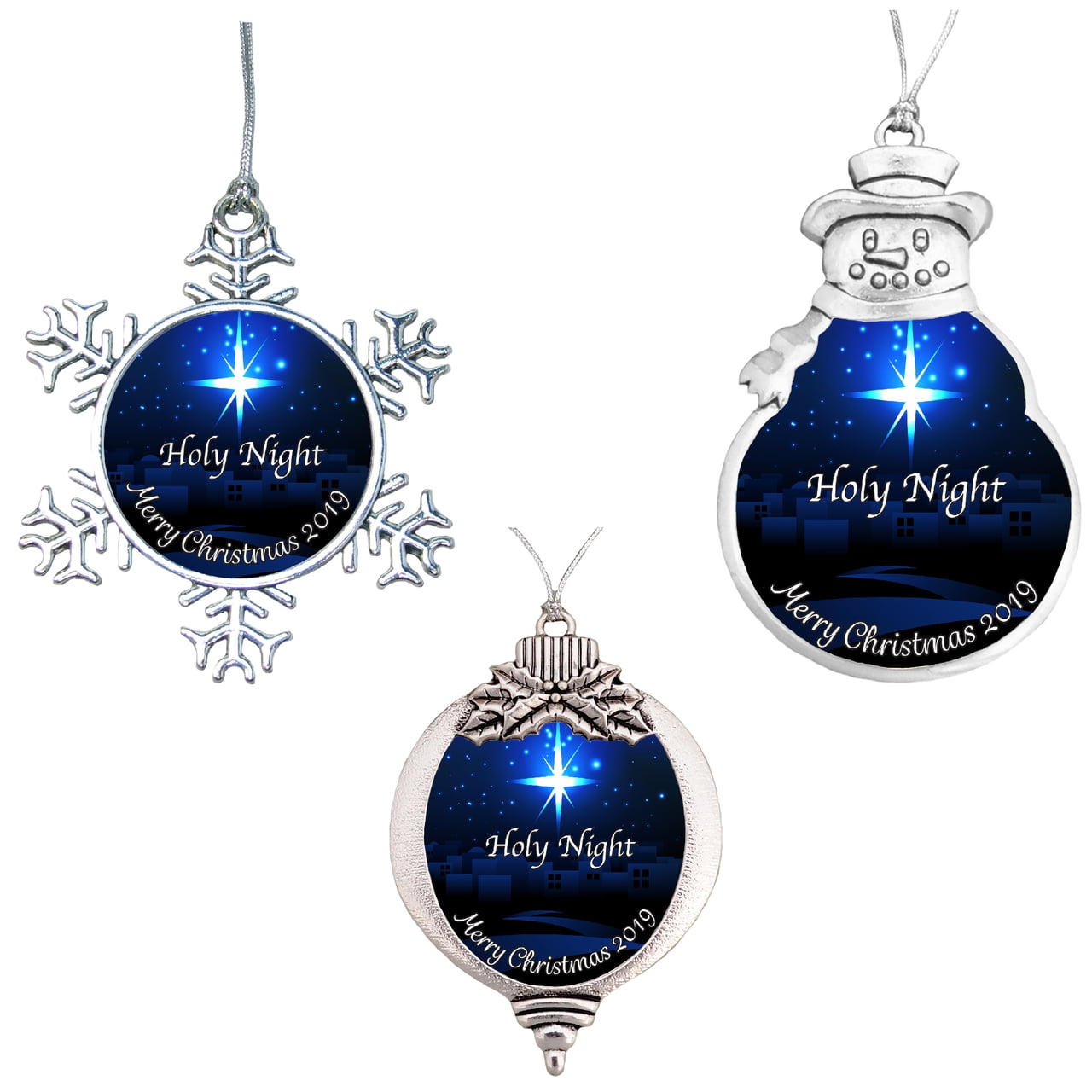 Holy Night Religious Merry Christmas 2021 Ornament Gift