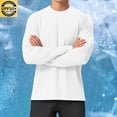 thumbnail image 2 of BVnarty Men's Summer Solid Lightweight Breathable Sun Protection Top UPF Shield Long Sleeve Crew Neck Outdoor Hiking Daily Wear White XXL, 2 of 9