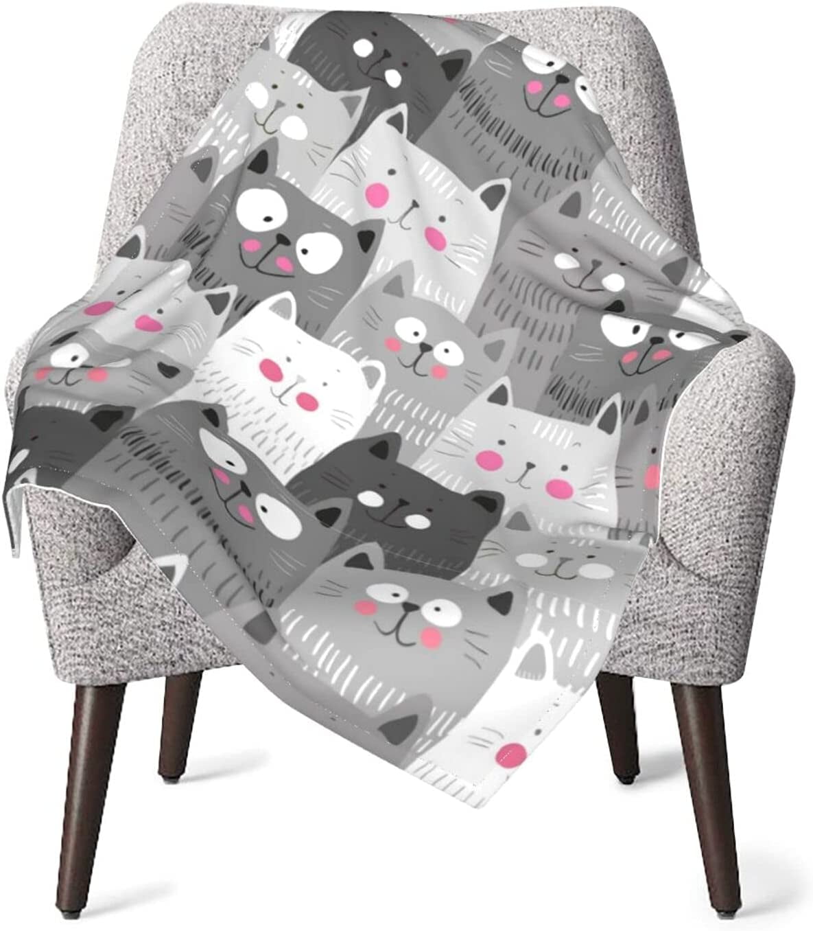 Cute Cats Baby Blankets Soft Warm Fuzzy Plush Bed Throw Blanket for